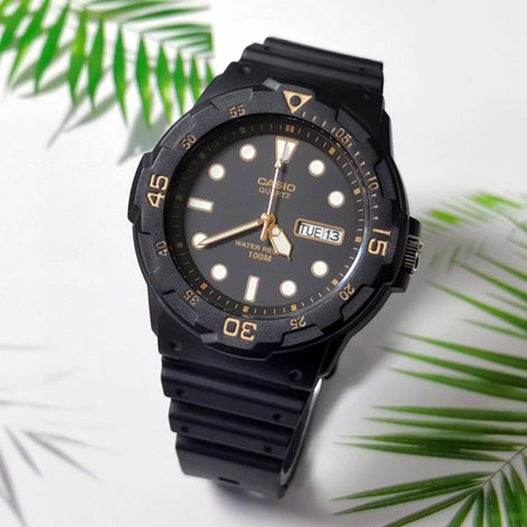 CASIO Sports Waterproof Shockproof Mens Black Analog MRW-200H-1E
