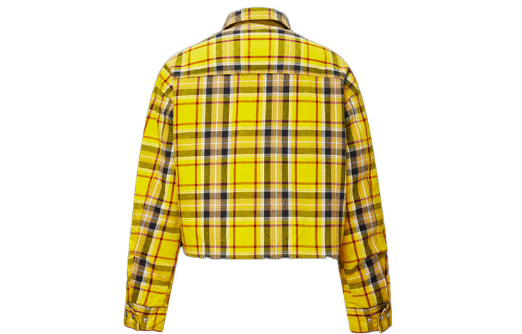 (WMNS) Converse Reversible Plaid Shirt Jacket Asia Sizing 'Yellow' 10019436-A03