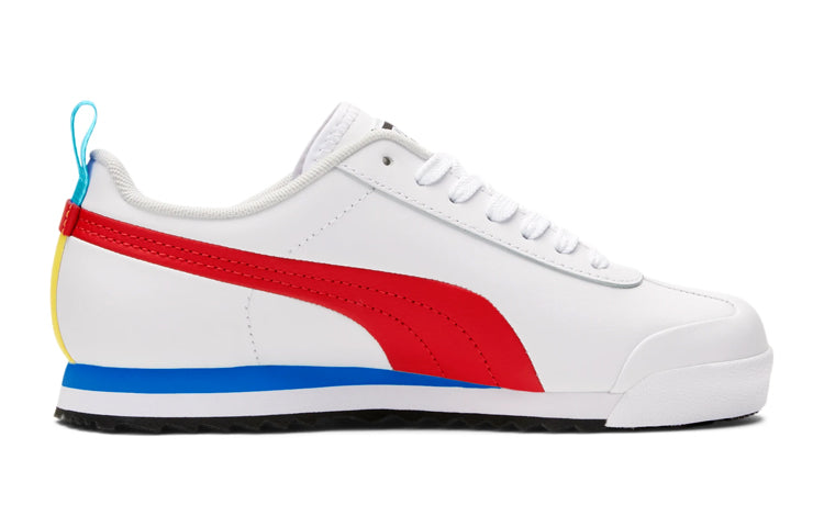 (GS) PUMA Roma Game Running Shoes White/Red 381689-01