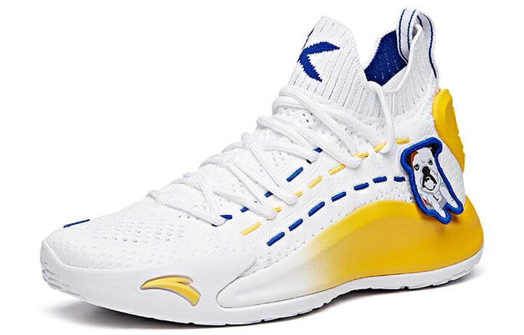 (WMNS) ANTA x Baique Ling Klay Thompson Mid Top 'White Yellow Blue' 122021102-4
