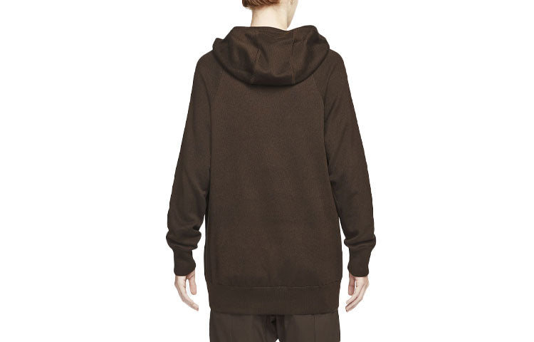(WMNS) Nike Solid Color Knit Hoodie Velvet Brown DM8944-201