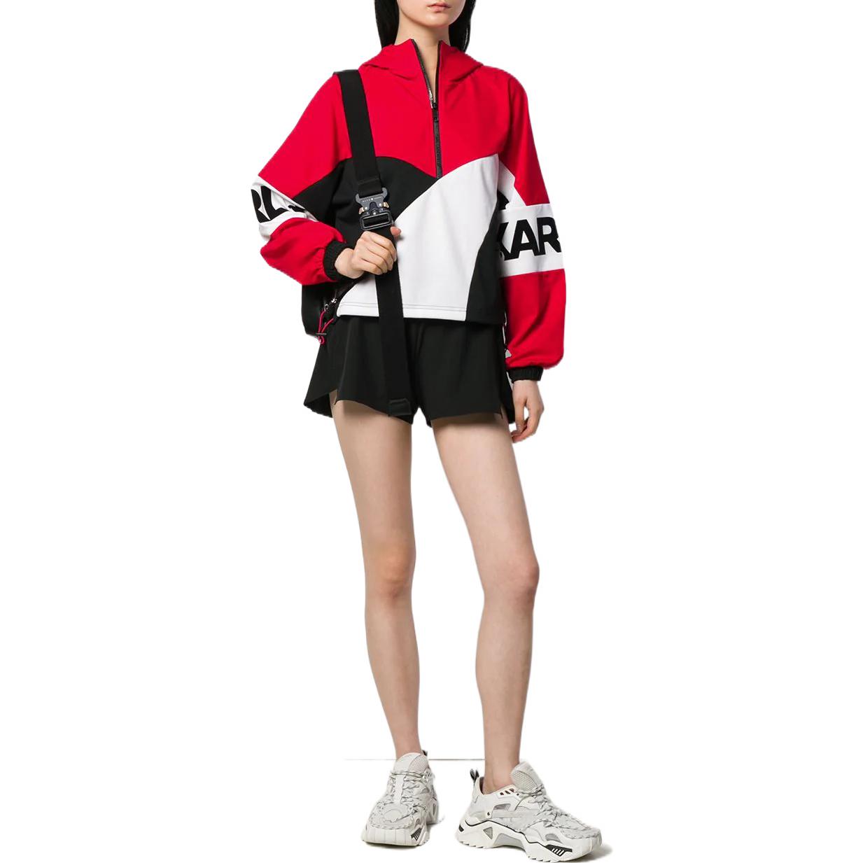 (WMNS) PUMA x Karl Lagerfield XTG Half-Zip Hoodie 'Red White Black' 595567-47