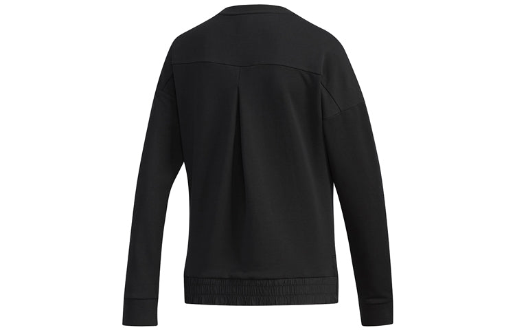 (WMNS) adidas Sports Round-neck Sweatshirt Black EA3105