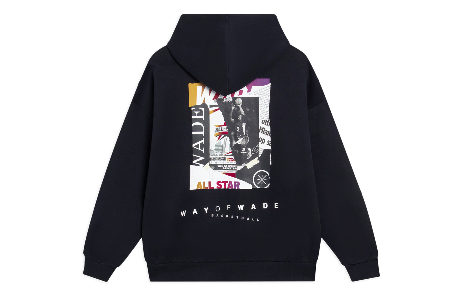 Li-Ning Way Of Wade Graphic Hoodie 'Black' AWDT149-1