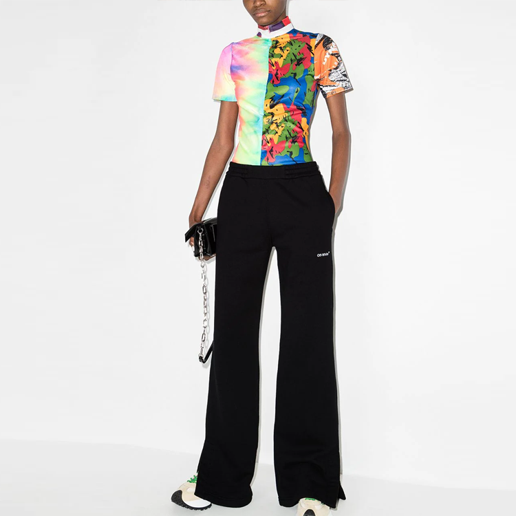 (WMNS) Off-White Diag Tapered Track Pants 'Black' OWCH011C99JER0011001