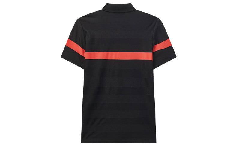 FILA Logo Printing Contrasting Colors Sports Short Sleeve Polo Shirt Navy Blue F11M021108F-NV