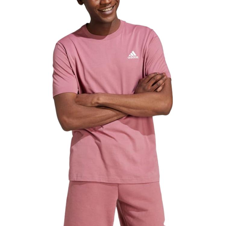 adidas Essentials Single Jersey Embroidered Small Logo T-Shirt Asia Sizing 'Pink' IX0120