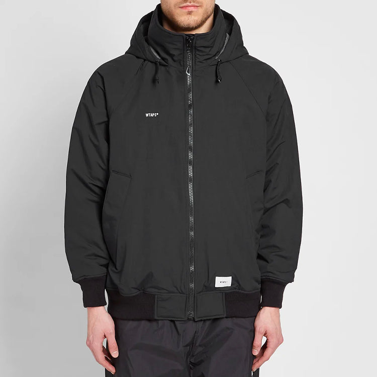 WTAPS Incom/nylon.Tussah Hooded Jacket Unisex Black 192BRDT-JKM02-BK