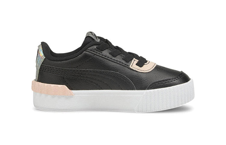 (TD) PUMA Carina Lift Shine Casual Board Shoes Black 380554-02