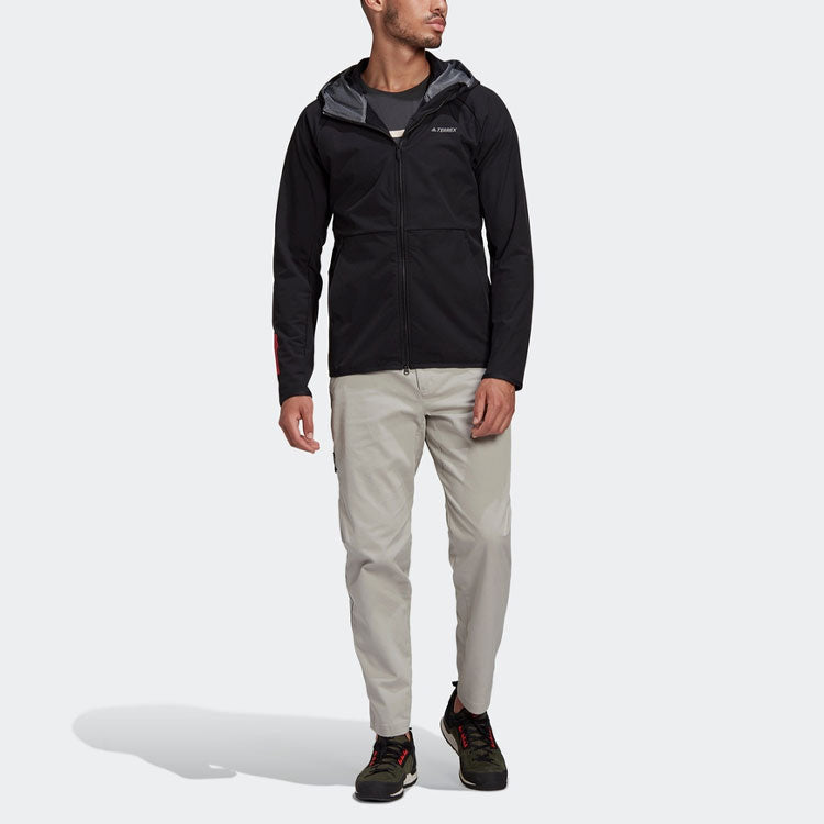adidas Terrex Outdoor logo Sports Hooded Jacket Black FT7225