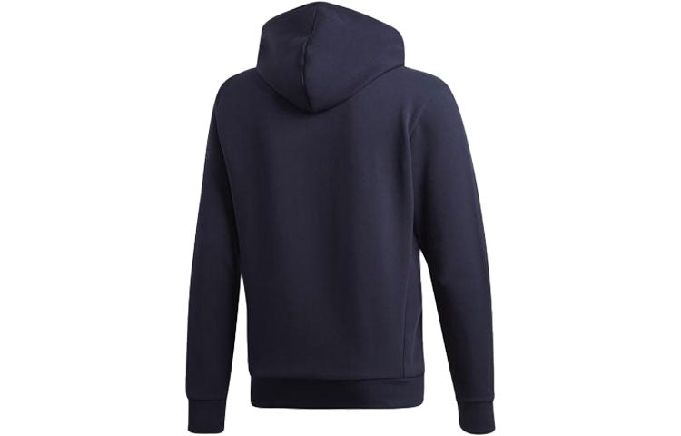 adidas Solid Color Sports Hooded Jacket Blue EB5271