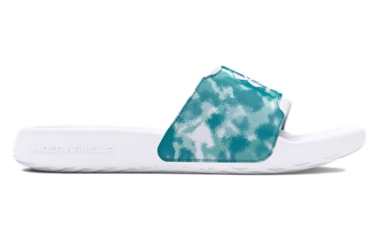 (WMNS) Under Armour Ignite Select Graphic Slides 'White Turquoise Tie-Dye' 3027223-100