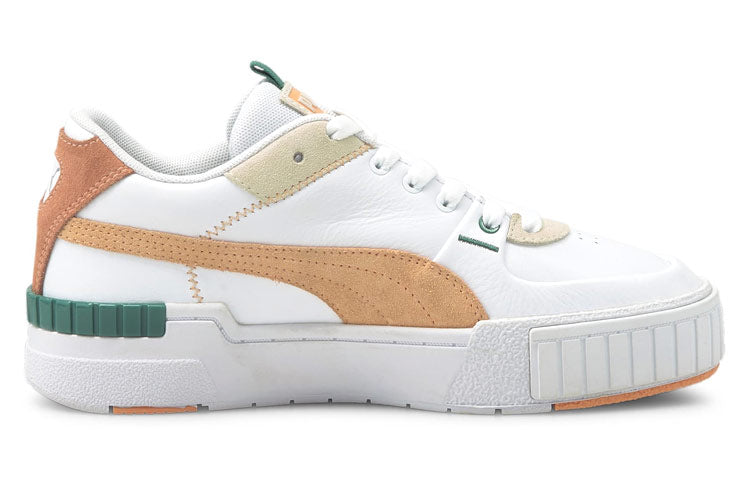 (WMNS) PUMA Cali Sport Mix Sneakers White/Yellow 371202-14