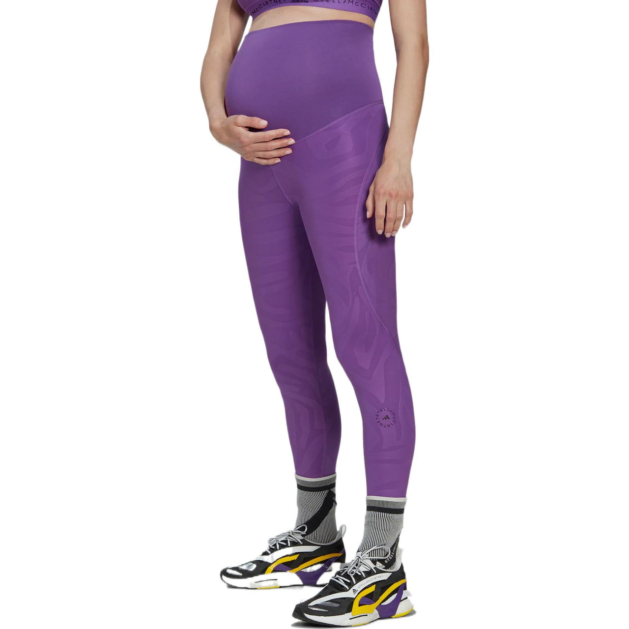 (WMNS) adidas by Stella McCartney Yoga leggings for expectant mothers Asia Sizing 'Purple' HI6025