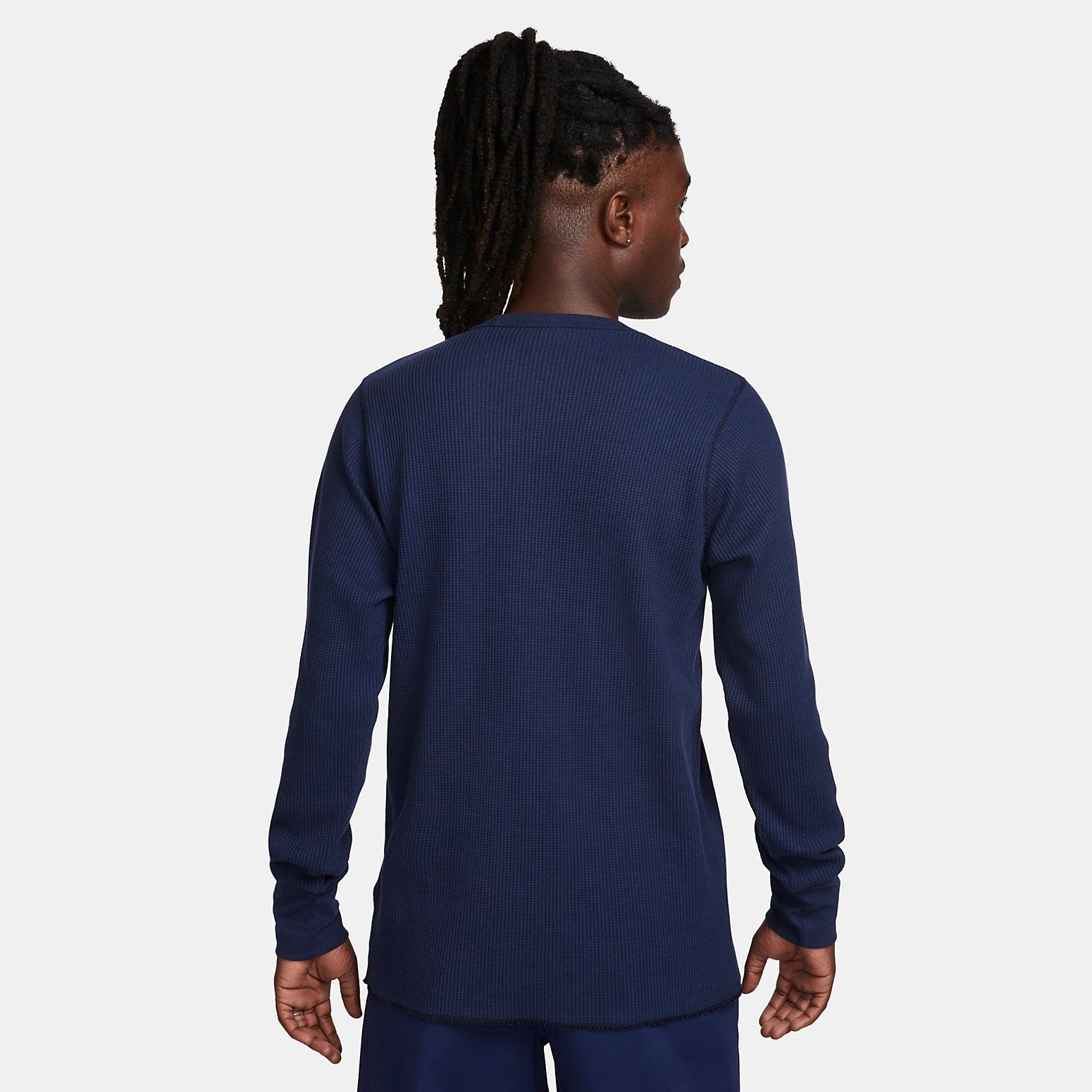 Nike Long-Sleeve Heavyweight Waffle Top 'Dark Obsidian' DX0894-451