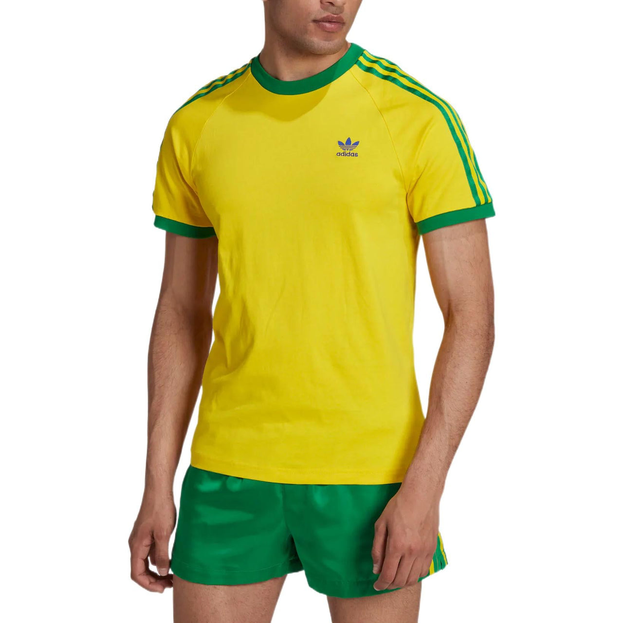 adidas originals 3-Stripes Tee 'Yellow Green' HK7422