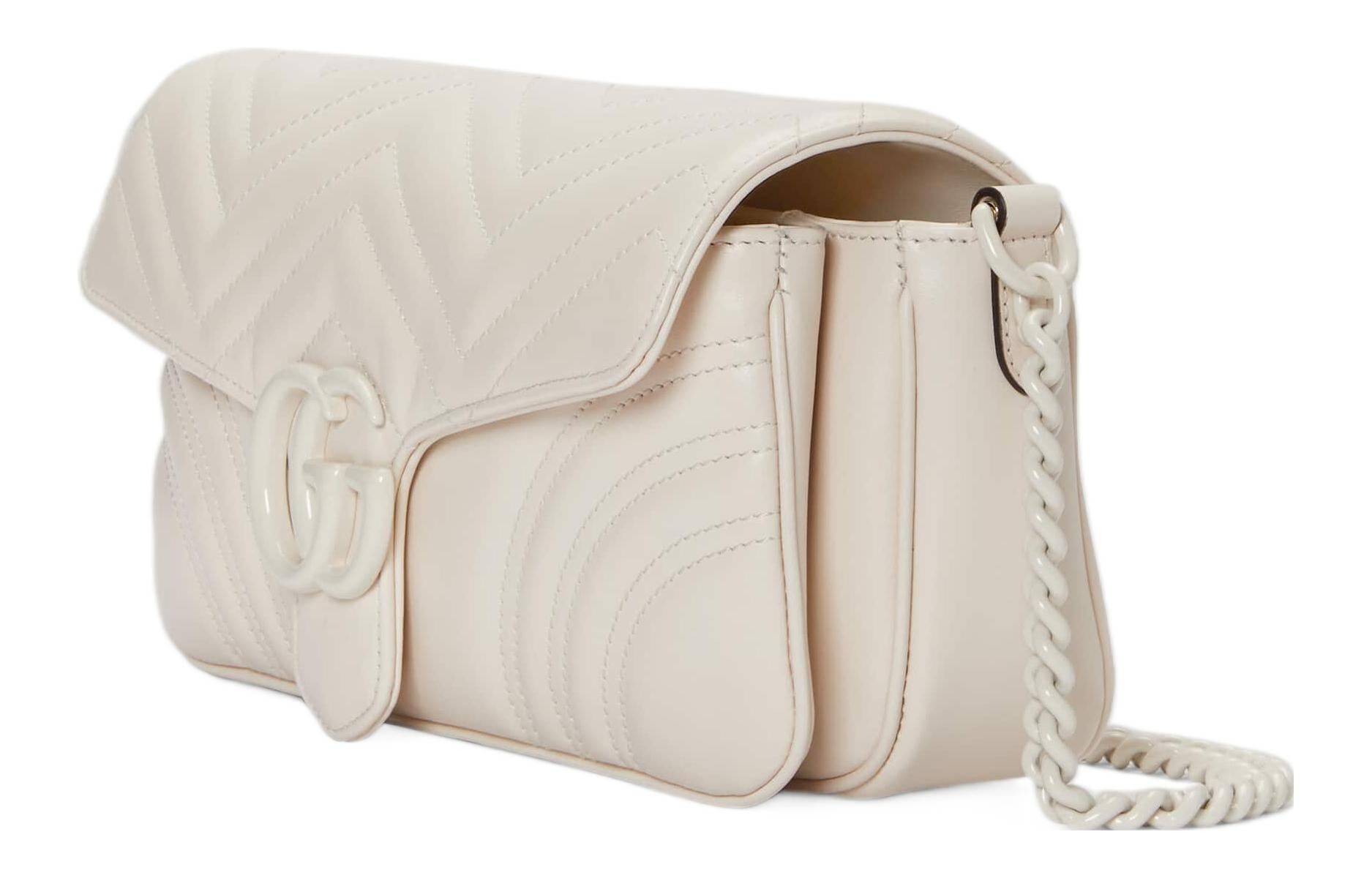 (WMNS) Gucci GG Marmont Matelasse Shoulder Bag 'White' 734814-DAAAI-9022