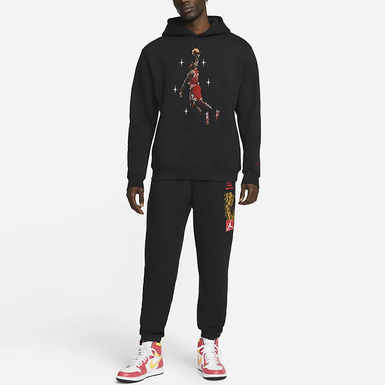 Air Jordan Pixel Printing Basketball Sports Fleece 'Black' DC9713-010