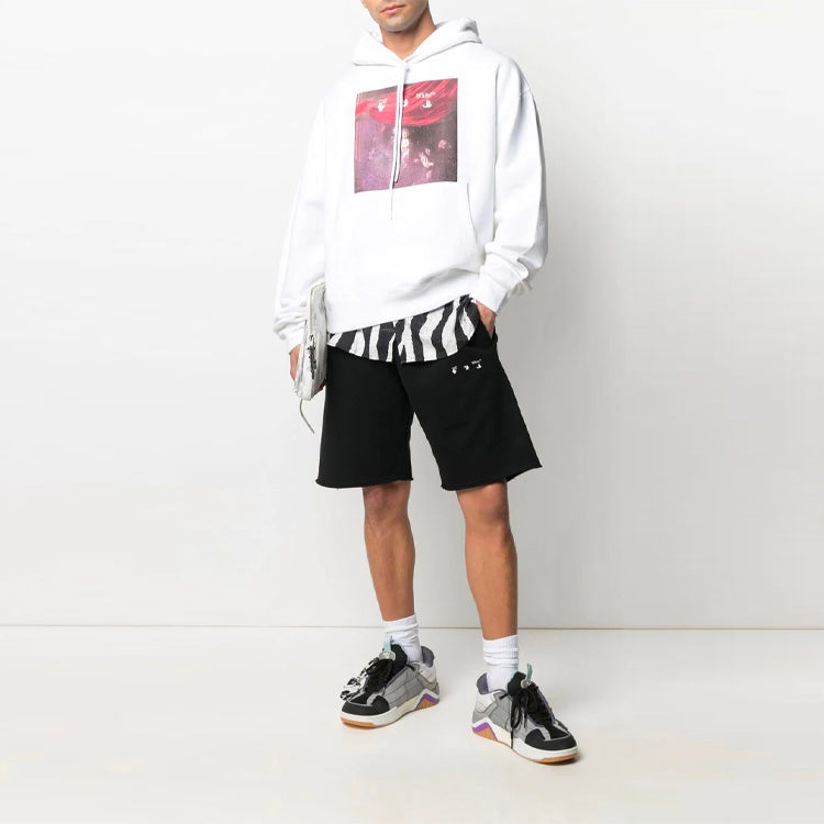 Off-White SS21 Printing Logo Pattern Loose Fit White OMBB037S21FLE0030101