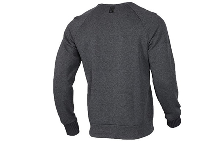 adidas WJ Crew Logo Pullover Round Collar Sweater Grey FJ0199