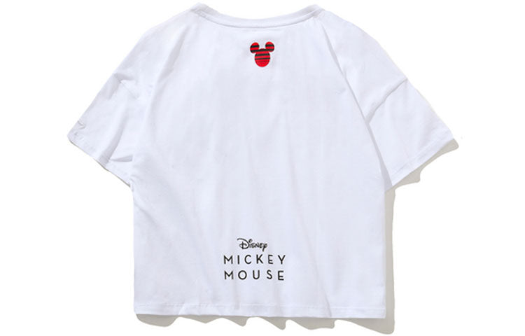 Li-Ning x Disney Crossover Sports Fashion Series Loose Round Neck Short Sleeve White AHSP402-4