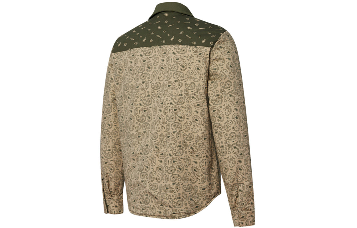 PUMA Paisley Woven Reversible Shacke Shirt 'Tan Green' 534972-12