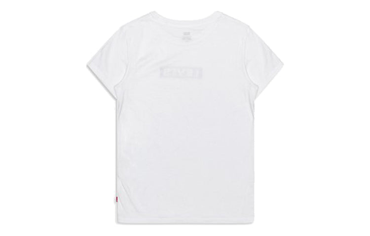 Levis Box Logo Casual Round Neck Short Sleeve White 17369-0903