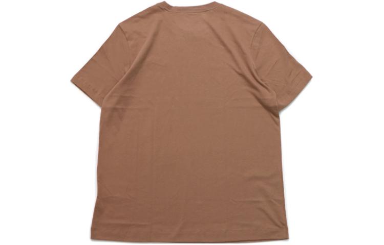 Men's Nike Embroidered Logo Micro Mark Solid Color Short Sleeve Brown T-Shirt AR4999-215