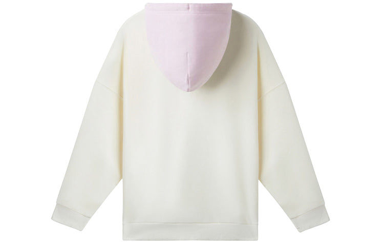 (WMNS) New Balance Contrasting Colors hooded Casual Hoodie White Pink Colorblock NCA3S512-PK