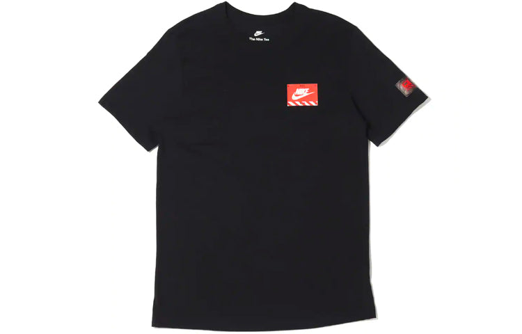 Men's Nike Sportswear Transformers Printing Sports Round Neck Short Sleeve Black T-Shirt DJ1398-010