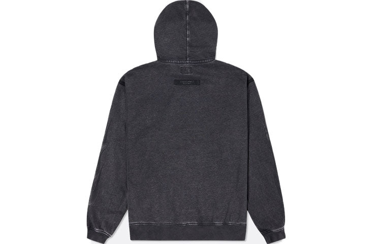 Converse Retro Washed Printing Loose Fleece Couple Style Black 10021990-A01