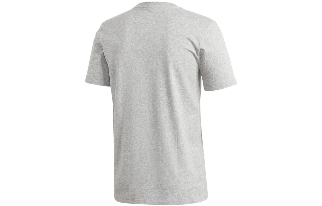 adidas x Disney Crossover Cartoon Printing Stripe Round Neck Short Sleeve Unisex Gray T-Shirt GQ0906
