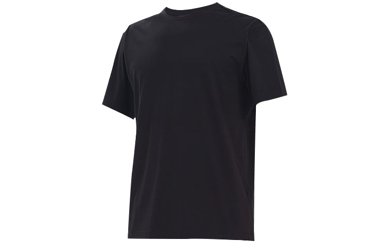 Y-3 Contrasting Colors Logo Printing Loose Short Sleeve Unisex Black GM5898