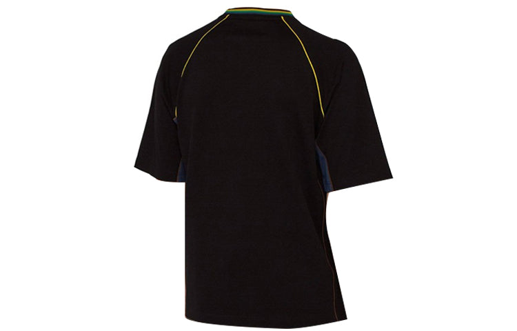 Men's PRADA Logo Solid Color Casual Short Sleeve Black SJN235-1NWX-F0QTX