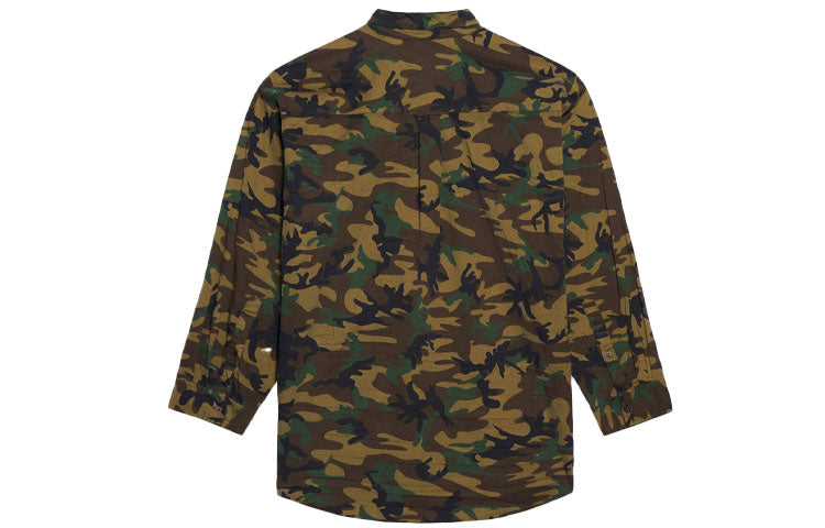 Balenciaga Camouflage Fitted Shirt 'Green' 659027TKL142840