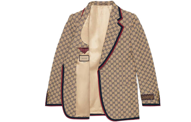Gucci Canvas single breasted Jacket Khaki 654922-ZKU09-9078