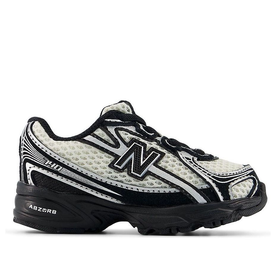 (TD) New Balance 740 Bungee Lace 'Black Rabbit Fur Gray' I7404RZ