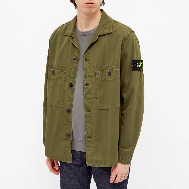 STONE ISLAND Two Pocket Overshirt 'Olive Green' 7415110WN-V0158