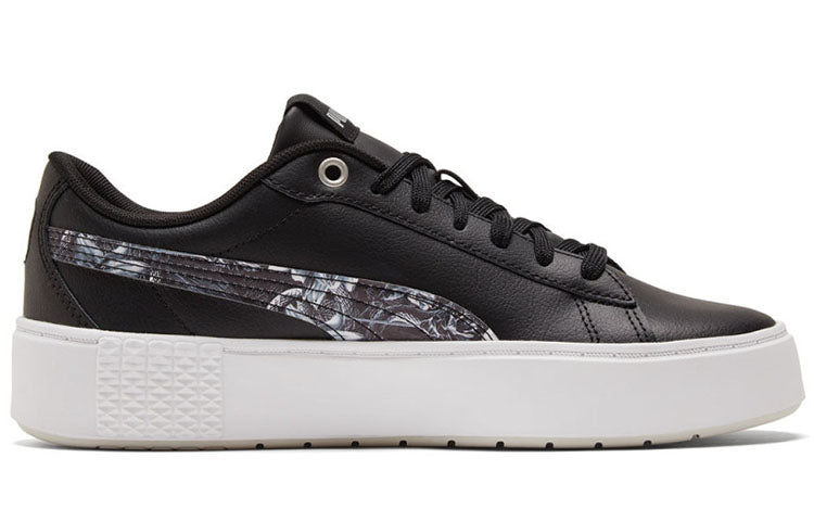 (WMNS) PUMA Smash Platform v2 Untamed Su Sneakers Black 368885-02