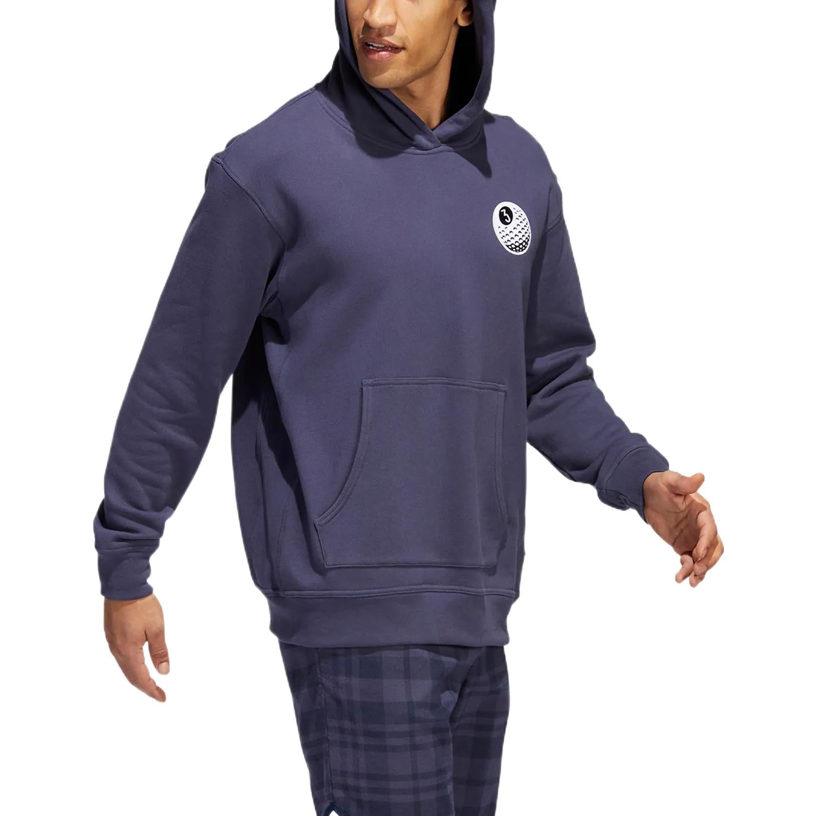 adidas Solid Color Hooded Long Sleeves Hoodie Men's Blue HF9093