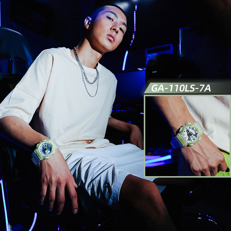 CASIO G-Shock Analog-Digital 'Translucent Yellow' GA-110LS-7APR