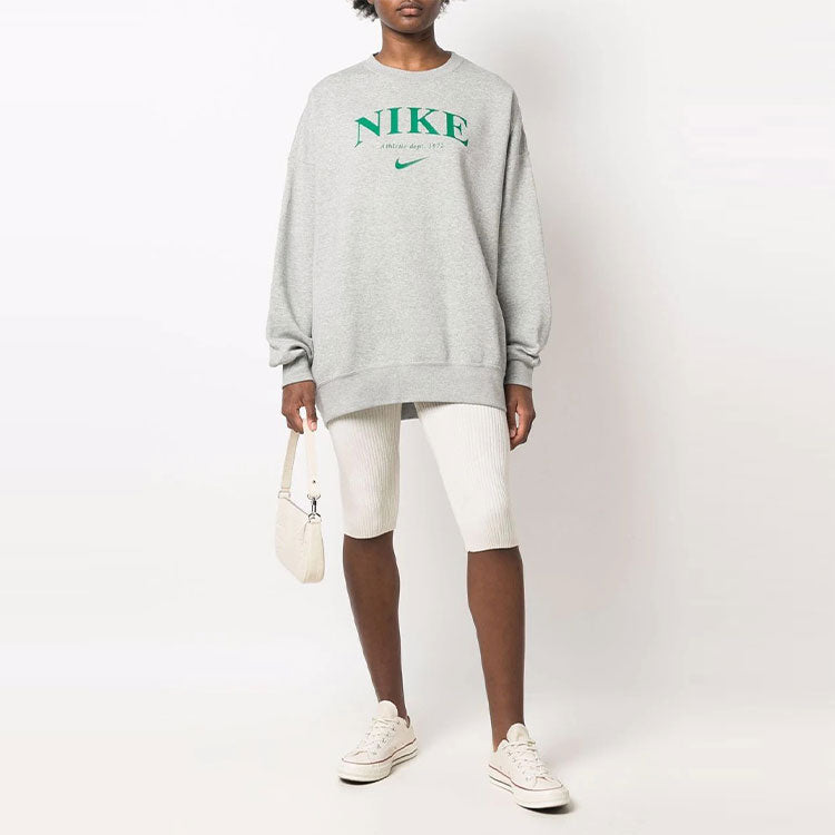 (WMNS) Nike Essential Fleece Sweatshirt 'Grey Green' DQ5106-063