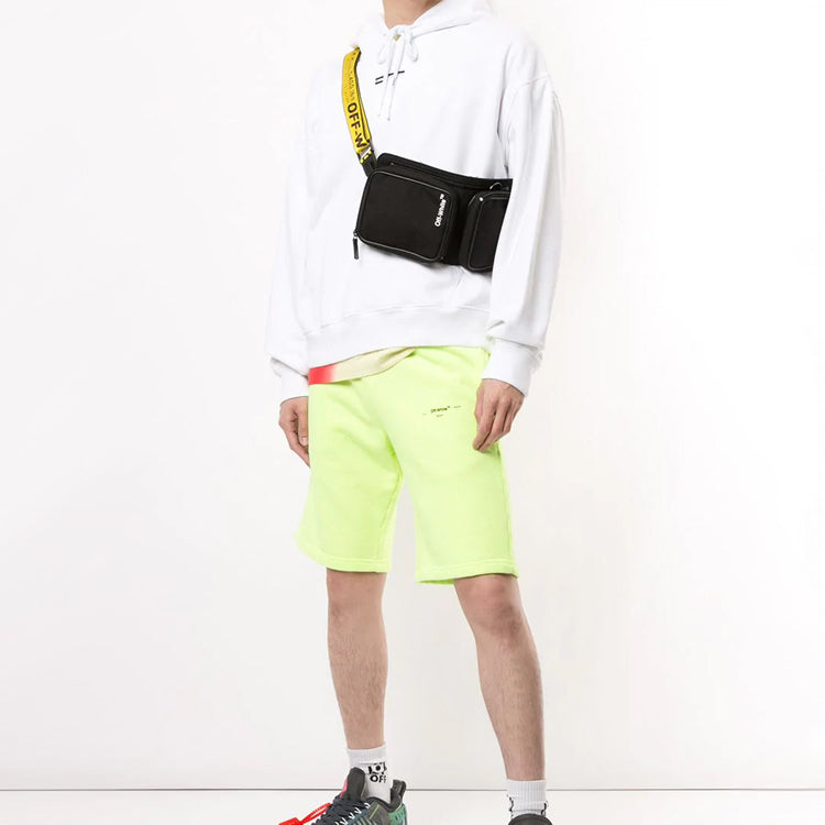 Off-White FW20 Logo Printing Hooded Pullover Men White OMBB037E20FLE0070110