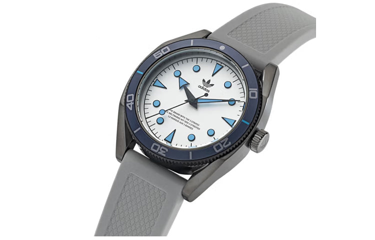 adidas Unisex Gray Silicone Strap Watch 'Grey White' AOFH220032I