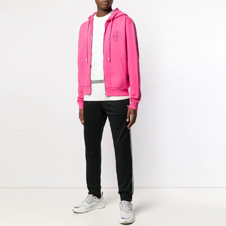 Off-White SS19 Logo Hooded Jacket Men Pink OMBE001R190030102828