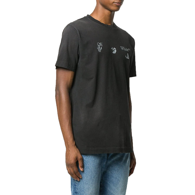 Off-White Logo Printing Short Sleeve Black OMAA027F20FAB0011001