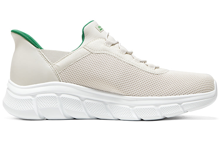 Skechers Bob's Slip-Ins 'White Green' 118302-NAT