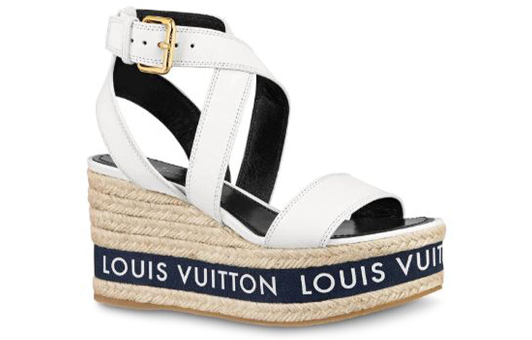 (WMNS) LOUIS VUITTON LV boundary Wedge Sandal 'White' 1A64GK
