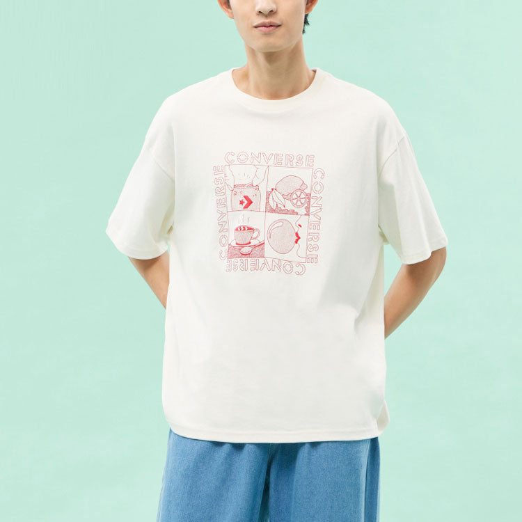 Converse Sensory Graphic T-Shirt Asia Sizing 'White' 10024612-A03