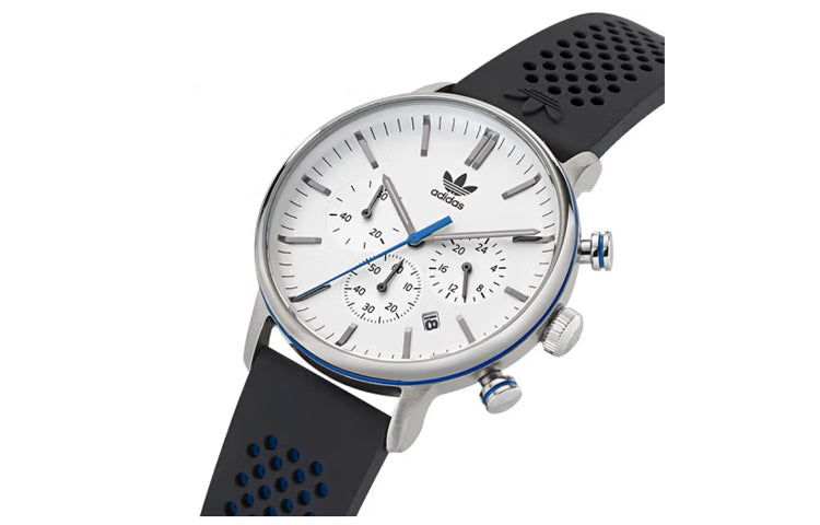 adidas Black Silicone Strap Watch 'Black White' AOSY220142I